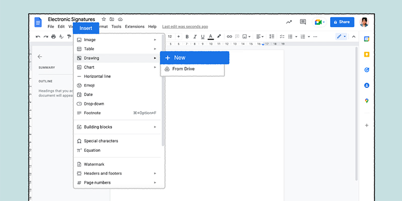 Hướng dẫn tạo chữ ký điện tử cho Google Docs và Google Drive