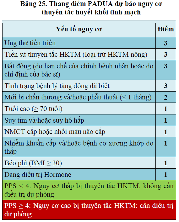 PADUA score: Giải pháp đơn giản đánh giá nguy cơ huyết khối tĩnh mạch sâu